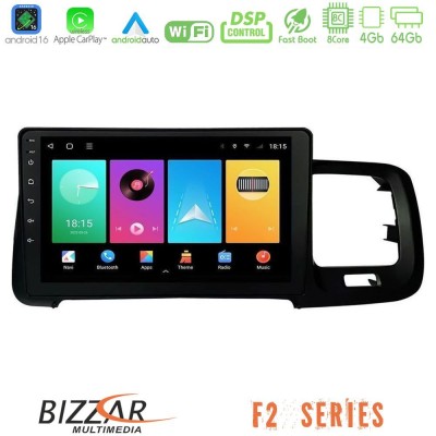 Bizzar F2 Series 8Core Android16 4+64GB  Volvo S60 2010-2018 Navigation Multimedia Tablet 9