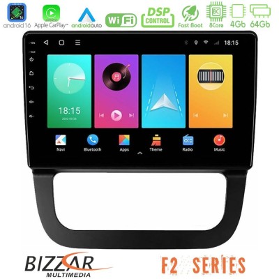 Bizzar F2 Series 8Core Android16 4+64GB  VW Jetta Navigation Multimedia Tablet 10