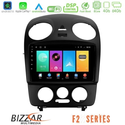Bizzar F2 Series 8Core Android16 4+64GB  VW Beetle Navigation Multimedia Tablet 9