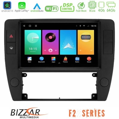 Bizzar F2 Series 8Core Android16 4+64GB  VW Passat B5 2001-2005 Navigation Multimedia Tablet 9