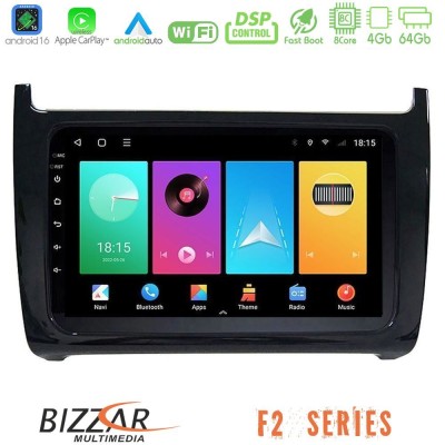Bizzar F2 Series 8Core Android16 4+64GB  Vw Polo Navigation Multimedia Tablet 9