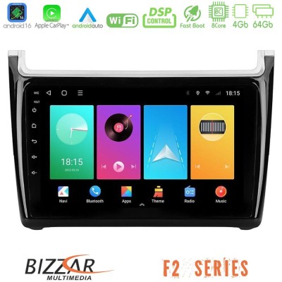 Bizzar F2 Series 8Core Android16 4+64GB  Vw Polo Navigation Multimedia Tablet 9
