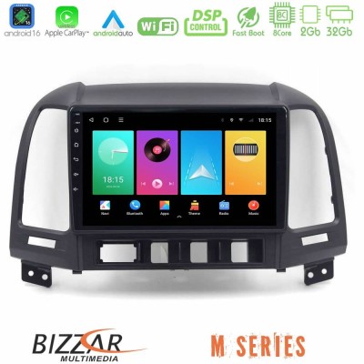 Bizzar M Series 8Core Android16 2+32GB Hyundai Santa Fe 2006-2013 Navigation Multimedia Tablet 10
