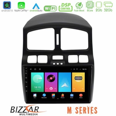 Bizzar M Series 8Core Android16 2+32GB Hyundai Santa Fe 2000-2006 Navigation Multimedia Tablet 9