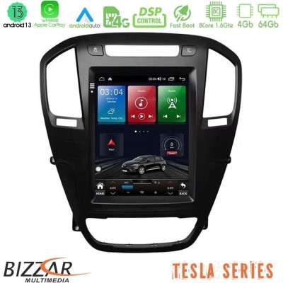 Bizzar Tesla Series 8Core Android13 4+64GB Opel Insignia 2008-2013 Navigation Multimedia Tablet 9.7