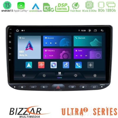 Bizzar Ultra Series Fiat Punto/ Evo 8core Android13 8+128GB Navigation Multimedia Tablet 9