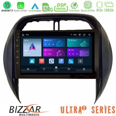 Bizzar Ultra Series Toyota RAV4 2001 – 2005 8core Android13 8+128GB Navigation Multimedia Tablet 9