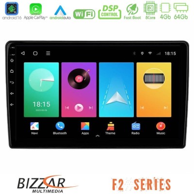 Bizzar F2 Series 8Core Android16 4+64GB  Alfa Romeo 159/Brera/Spider Navigation Multimedia Tablet 9