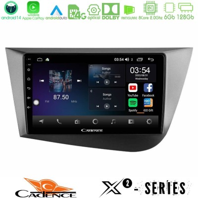 Cadence X2 Series 8Core Android14 6+128GB  Seat Leon Navigation Multimedia Tablet 9
