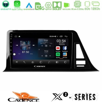 Cadence X2 Series 8Core Android14 6+128GB  Toyota CH-R (Χωρίς Εργ.Οθόνη) Navigation Multimedia Tablet 9
