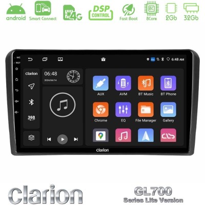 Clarion GL700 Lite Series 8Core Android ClarionOS 2+32GB Audi A3 8P Navigation Multimedia Tablet 9