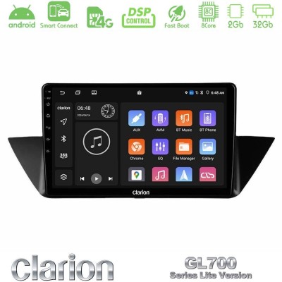 Clarion GL700 Lite Series 8Core Android ClarionOS 2+32GB BMW Χ1 E84 Navigation Multimedia Tablet 10