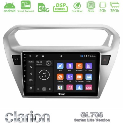 Clarion GL700 Lite Series 8Core Android ClarionOS 2+32GB Citroen C-Elysee / Peugeot 301 Navigation Multimedia Tablet 9