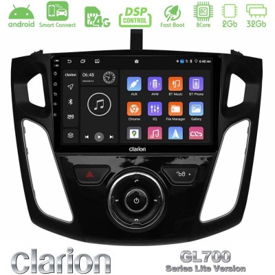 Clarion GL700 Lite Series 8Core Android ClarionOS 2+32GB Ford Focus 2012-2018 Navigation Multimedia Tablet 9