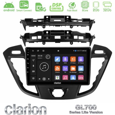 Clarion GL700 Lite Series 8Core Android ClarionOS 2+32GB Ford Transit Custom/Tourneo Custom Navigation Multimedia Tablet 9