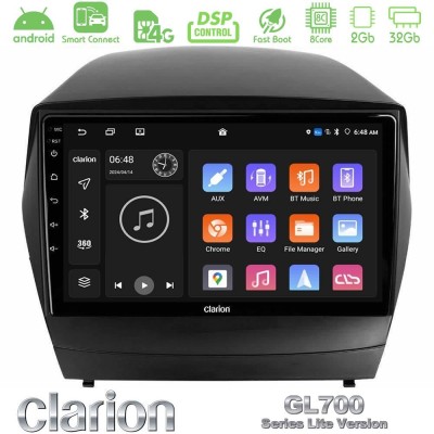 Clarion GL700 Lite Series 8Core Android ClarionOS 2+32GB Hyundai IX35 Auto A/C Navigation Multimedia Tablet 9