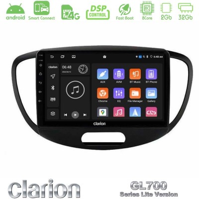 Clarion GL700 Lite Series 8Core Android ClarionOS 2+32GB Hyundai i10 2008-2014 Navigation Multimedia Tablet 9