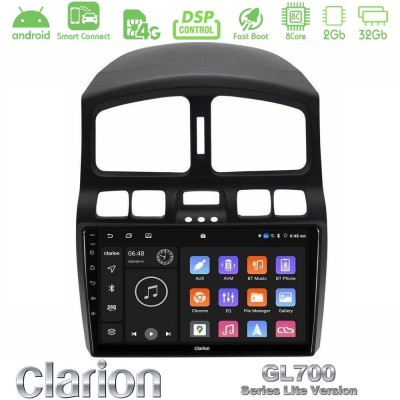 Clarion GL700 Lite Series 8Core Android ClarionOS 2+32GB Hyundai Santa Fe 2000-2006 Navigation Multimedia Tablet 9