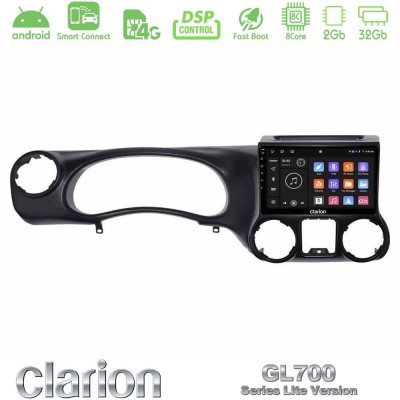 Clarion GL700 Lite Series 8Core Android ClarionOS 2+32GB Jeep Wrangler 2011-2014 Navigation Multimedia Tablet 10