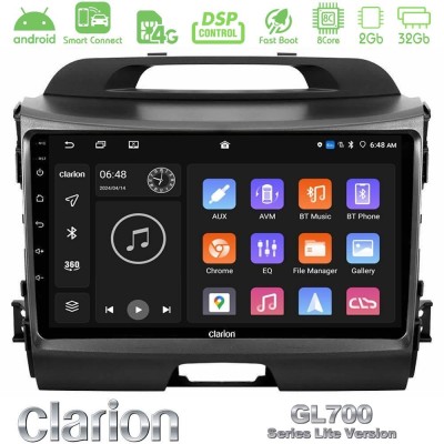 Clarion GL700 Lite Series 8Core Android ClarionOS 2+32GB Kia Sportage Navigation Multimedia Tablet 9