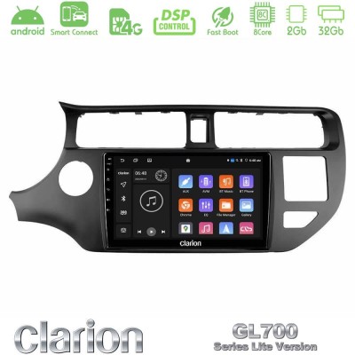 Clarion GL700 Lite Series 8Core Android ClarionOS 2+32GB Kia Rio 2011-2015 Navigation Multimedia Tablet 9