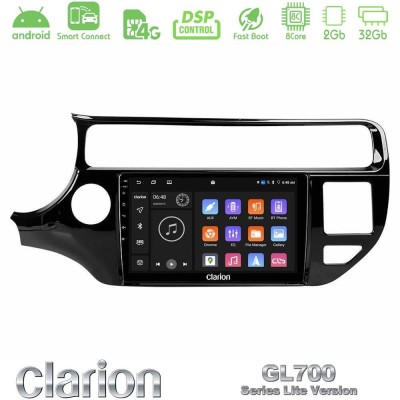 Clarion GL700 Lite Series 8Core Android ClarionOS 2+32GB Kia Rio 2015-2017 Navigation Multimedia Tablet 9