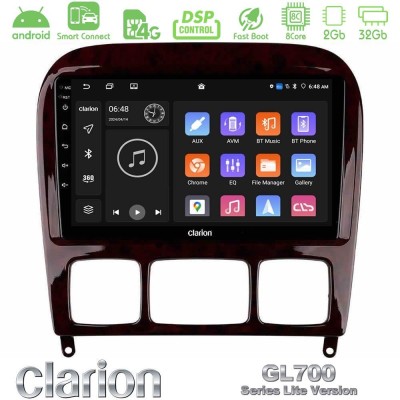 Clarion GL700 Lite Series 8Core Android ClarionOS 2+32GB Mercedes S Class 1999-2004 (W220) Navigation Multimedia Tablet 9
