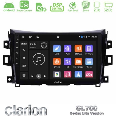 Clarion GL700 Lite Series 8Core Android ClarionOS 2+32GB Nissan Navara NP300 Navigation Multimedia Tablet 9