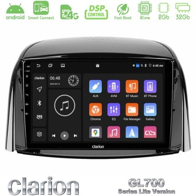 Clarion GL700 Lite Series 8Core Android ClarionOS 2+32GB Renault Koleos 2007-2015 Navigation Multimedia Tablet 9