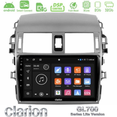 Clarion GL700 Lite Series 8Core Android ClarionOS 2+32GB Toyota Corolla 2008-2010 Navigation Multimedia Tablet 9