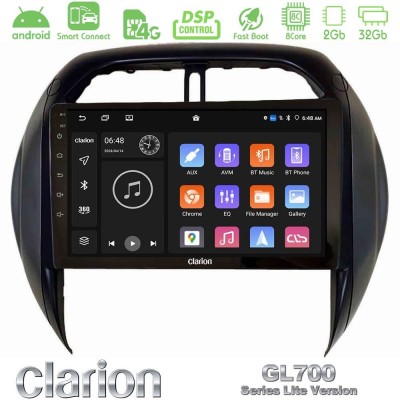 Clarion GL700 Lite Series 8Core Android ClarionOS 2+32GB Toyota RAV4 2001-2005 (Auto A/C) Navigation Multimedia Tablet 9