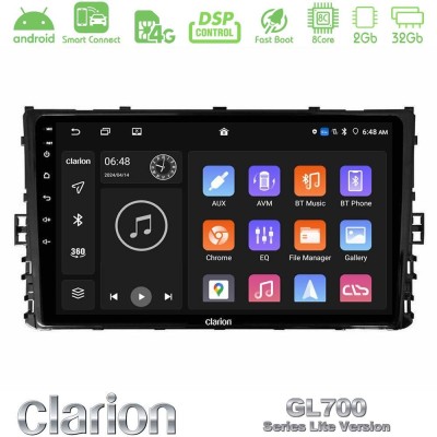 Clarion GL700 Lite Series 8Core Android ClarionOS 2+32GB VW MQB 2017-> Navigation Multimedia Tablet 9