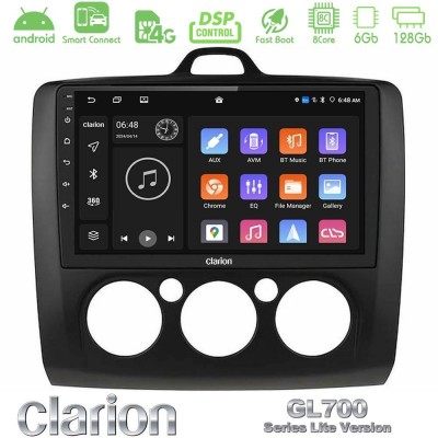 Clarion GL700 Lite Series 8Core Android ClarionOS 6+128GB Ford Focus Manual AC Navigation Multimedia Tablet 9
