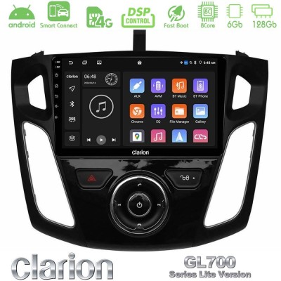 Clarion GL700 Lite Series 8Core Android ClarionOS 6+128GB Ford Focus 2012-2018 Navigation Multimedia Tablet 9