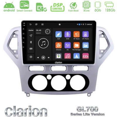Clarion GL700 Lite Series 8Core Android ClarionOS 6+128GB Ford Mondeo 2007-2010 Manual A/C Navigation Multimedia Tablet 10