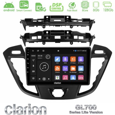 Clarion GL700 Lite Series 8Core Android ClarionOS 6+128GB Ford Transit Custom/Tourneo Custom Navigation Multimedia Tablet 9