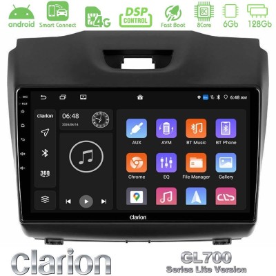 Clarion GL700 Lite Series 8Core Android ClarionOS 6+128GB Isuzu D-MAX 2012-2019 Navigation Multimedia Tablet 9