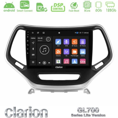 Clarion GL700 Lite Series 8Core Android ClarionOS 6+128GB Jeep Cherokee 2014-2019 Navigation Multimedia Tablet 9