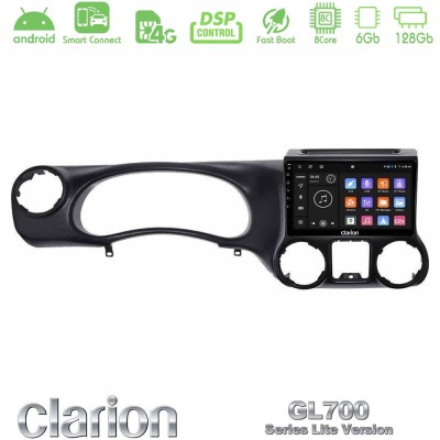 Clarion GL700 Lite Series 8Core Android ClarionOS 6+128GB Jeep Wrangler 2011-2014 Navigation Multimedia Tablet 10