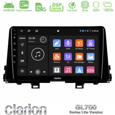 Clarion GL700 Lite Series 8Core Android ClarionOS 6+128GB Kia Picanto 2017-2021 Navigation Multimedia Tablet 9