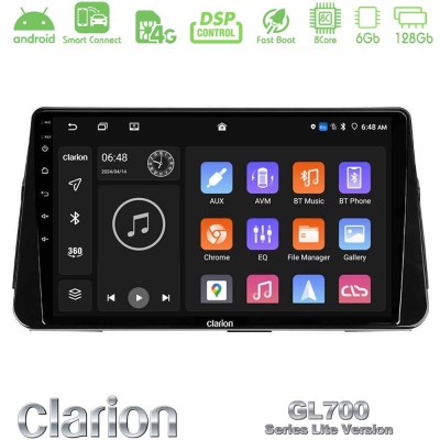 Clarion GL700 Lite Series 8Core Android ClarionOS 6+128GB Nissan Micra K14 Navigation Multimedia Tablet 9