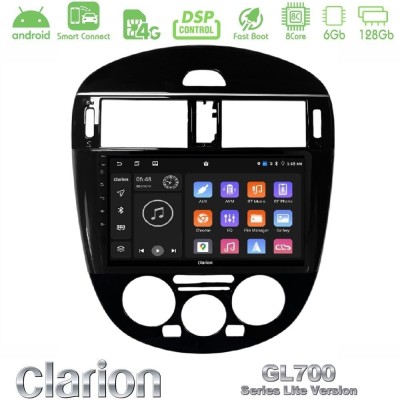 Clarion GL700 Lite Series 8Core Android ClarionOS 6+128GB Nissan Pulsar 2015-2018 (Manual A/C) Navigation Multimedia Tablet 9