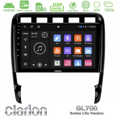 Clarion GL700 Lite Series 8Core Android ClarionOS 6+128GB Porsche Cayenne 2003-2010 Navigation Multimedia Tablet 9