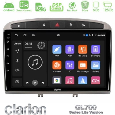 Clarion GL700 Lite Series 8Core Android ClarionOS 6+128GB Peugeot 308/RCZ Navigation Multimedia Tablet 9