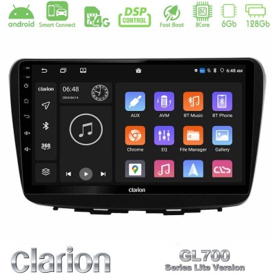 Clarion GL700 Lite Series 8Core Android ClarionOS 6+128GB Suzuki Baleno 2016-2021 Navigation Multimedia Tablet 9