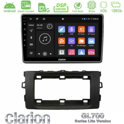 Clarion GL700 Lite Series 8Core Android ClarionOS 6+128GB Toyota Auris 2013-2016 Navigation Multimedia Tablet 10