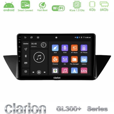 Clarion GL300+ Series 4Core Android ClarionOS 4+64GB  BMW Χ1 E84 Navigation Multimedia Tablet 10