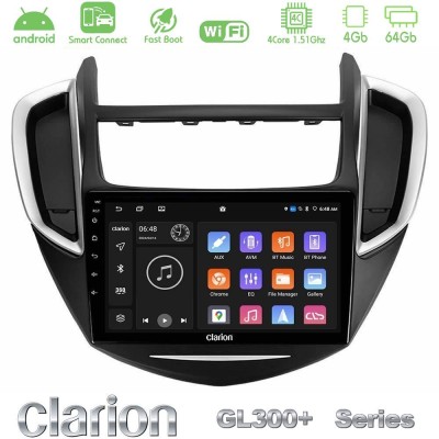 Clarion GL300+ Series 4Core Android ClarionOS 4+64GB  Chevrolet Trax 2013-2020 Navigation Multimedia Tablet 9