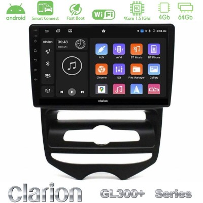 Clarion GL300+ Series 4Core Android ClarionOS 4+64GB Hyundai ix20 2010-2020 (MANUAL A/C) Navigation Multimedia Tablet 9