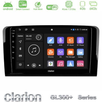 Clarion GL300+ Series 4Core Android ClarionOS 4+64GB  Mercedes ML/GL Class Navigation Multimedia Tablet 9